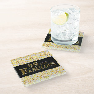99th Birthday Glass Coaster