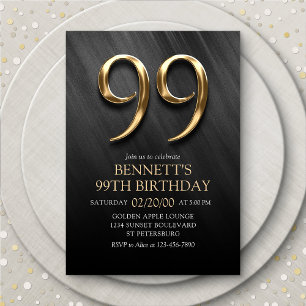 99th Birthday Invitation