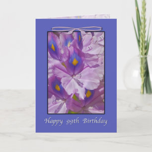99th Birthday, Lavender Lilies Card