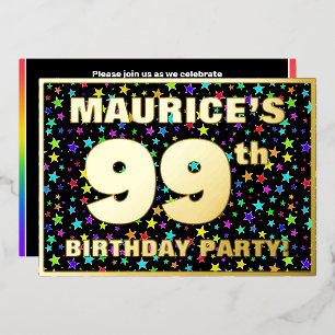 99th Birthday Party — Fun, Colourful Stars Pattern