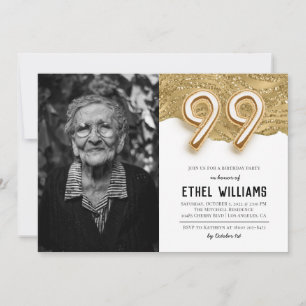 99th Birthday Party Invitation
