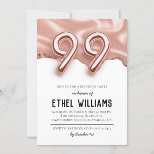 99th Birthday Party Invitation