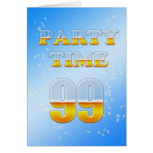 99th birthday party invitation with lots of beer