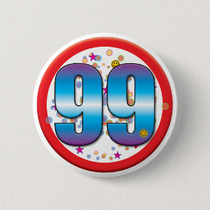 99th Birthday v2 6 Cm Round Badge