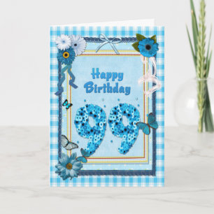 99th Birthday with a scrapbook effect Card