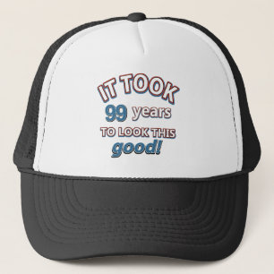 99th year old birthday designs trucker hat