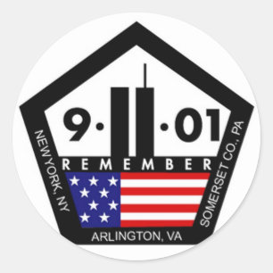 9-11 10th Anniversary Remembrance Classic Round Sticker