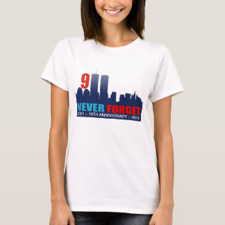 9/11 10th Anniversary - WTC Twin Towers Skyline T-Shirt