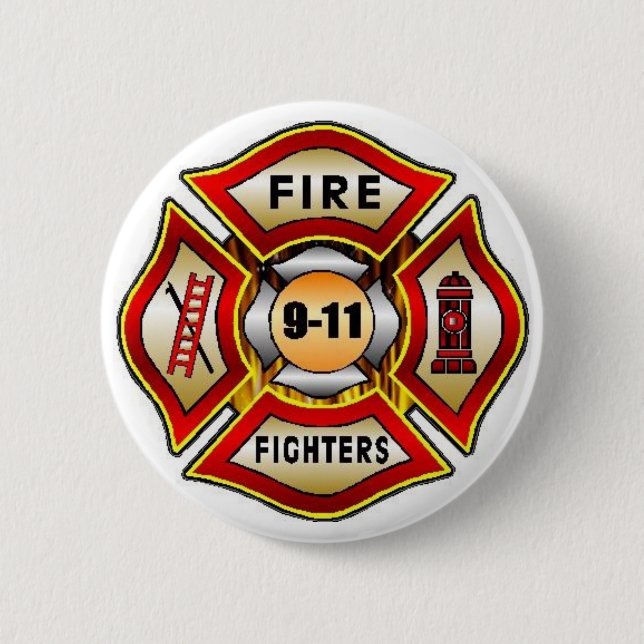 9-11-1 6 CM ROUND BADGE (Front)