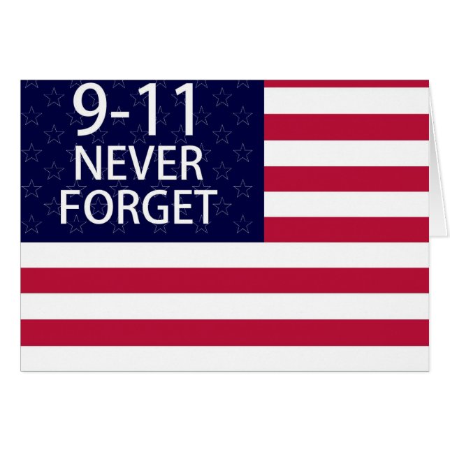 9-11 never forget (Front Horizontal)