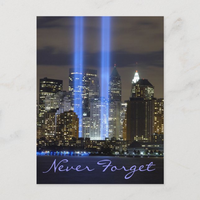 9 11 Never Forget, Always Remember Postcard (Front)