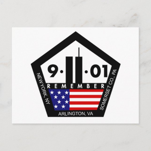9 11 Never Forget, Always Remember Postcard (Front)