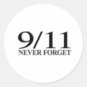 9/11 Never Forget Classic Round Sticker