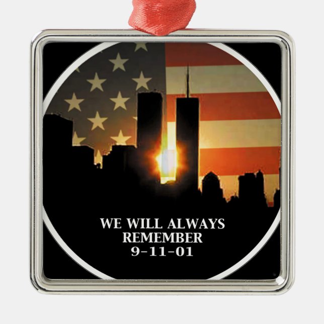 9-11 remember - We will never forget Metal Ornament (Front)