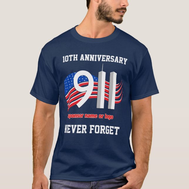 9/11 - September 11th - Sponsored Event Dark Tees (Front)