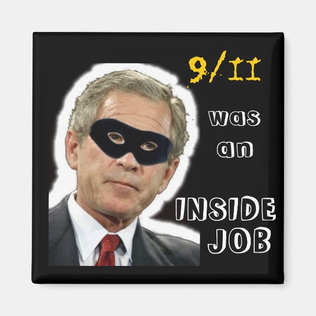 9/11 Square Button Magnet (Front)