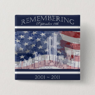 9-11 Tenth Anniversary Remembrance Buttons