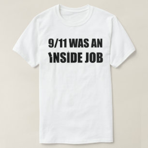 9/11 - tilt - WAS an inside job (black) T-Shirt