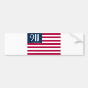 9/11 We Will Never Forget American Flag Bumper Sti Bumper Sticker