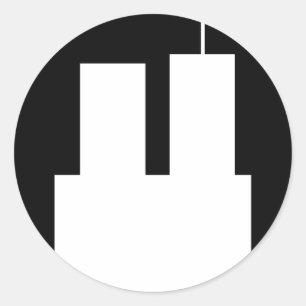 9/11 WTC CLASSIC ROUND STICKER