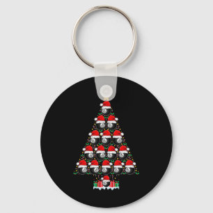 9 Ball Christmas Tree Light Pool Player Nine Ball Key Ring