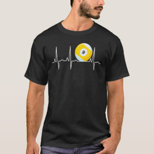 9 Ball Heartbeat - Pool Player Nine Ball Heartbeat T-Shirt