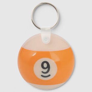 "9 Ball" pool ball design jewellery set Key Ring