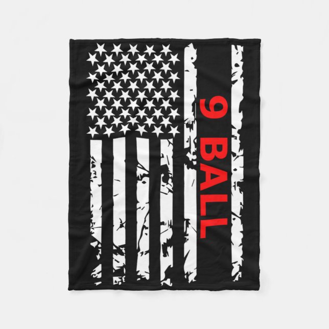 9 Ball Pool Table Billiards Gift  Fleece Blanket (Front)