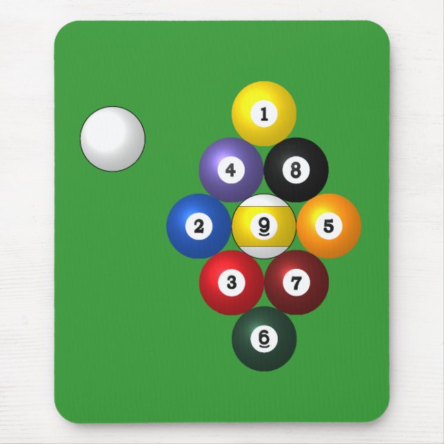 9-ball rack mousepad (Front)