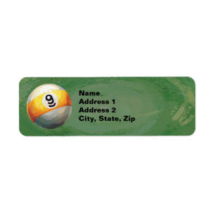9 ball return address label