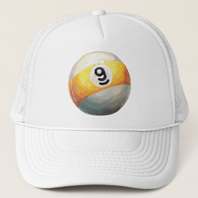 9 ball trucker hat (Front)