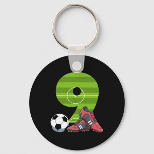 9 Birthday Soccer First Birthday Footll Kids Key Ring