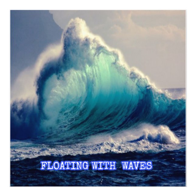 9.Blue ocean waves,custom ocean lovers gifts Photo Print (Front)