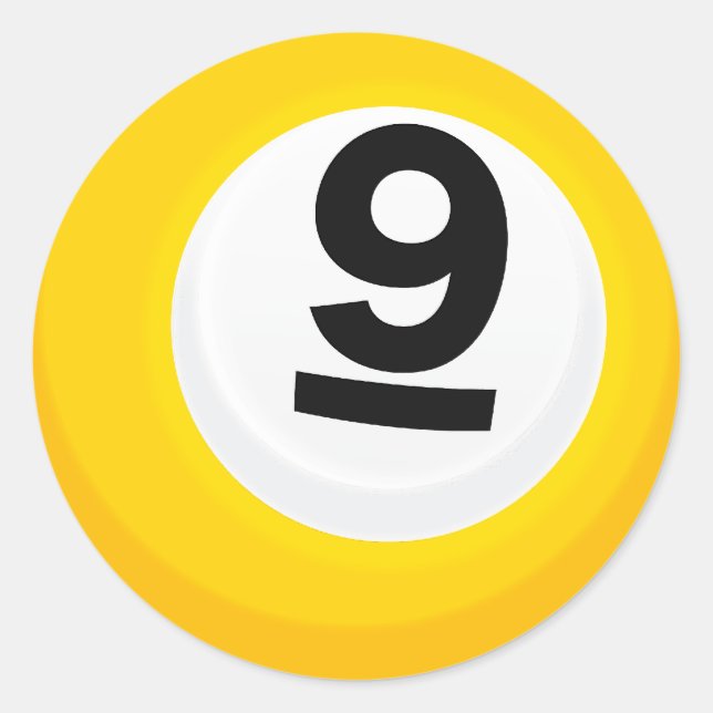 9 CLASSIC ROUND STICKER (Front)