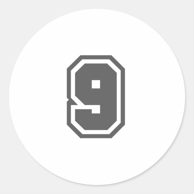9 CLASSIC ROUND STICKER (Front)