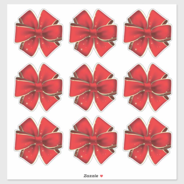 9 Crush Proof Gift Wrap Bows for Mailing  Kiss Cut (Sheet)