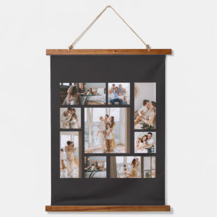 9 Custom Long Sleeve Photo Collage T-Shirts Hanging Tapestry