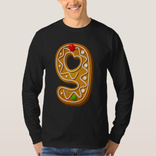 9 Cutest Capital Christmas Cookie Alphabet Number T-Shirt
