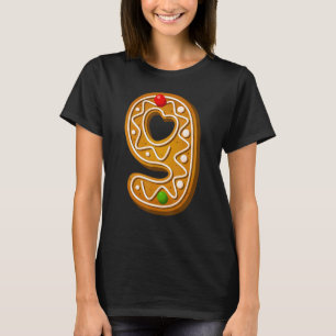 9 Cutest Capital Christmas Cookie Alphabet Number  T-Shirt