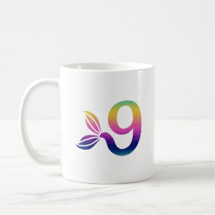 9 fish design coffee mug