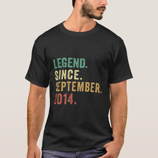 9 Legend Since September 2014 9Th T-Shirt (Front)