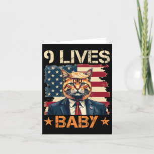 9 Lives Baby Trump 2024 Win Victory Winner Trump  Card