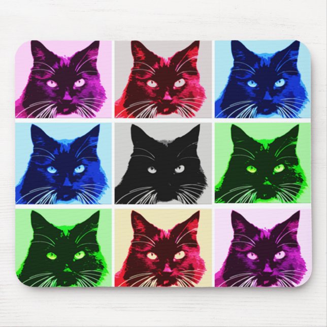 9 lives cat mouse pad (Front)
