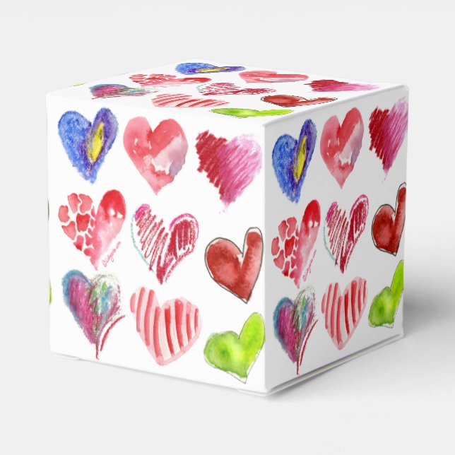 9 Love Hearts Paper Box (Back Side)