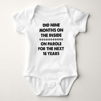 9 Nine Months On The Inside Parole Funny Romper Baby Bodysuit