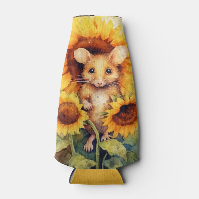 9 of 17 Sunflower Garden Miceville Bottle Cooler (Front)