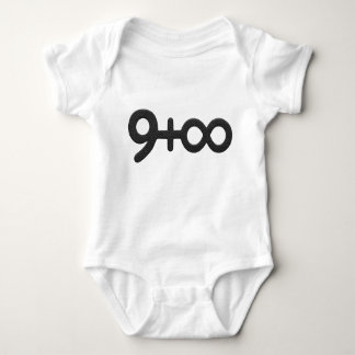 9+∞, one single mind. baby bodysuit