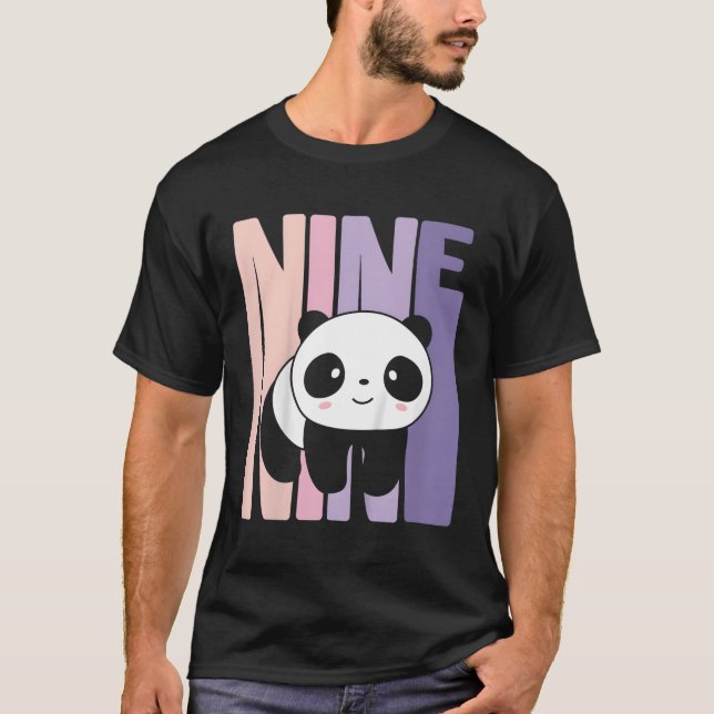 9 Panda 9Th B-Day T-Shirt (Front)