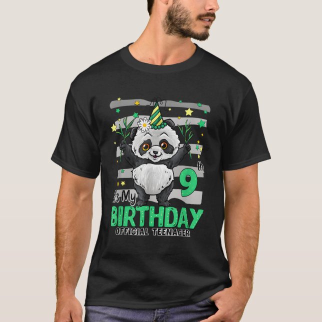 9 Panda It'S My 9Th T-Shirt (Front)