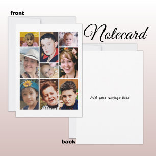 9 photo add message white thank you card